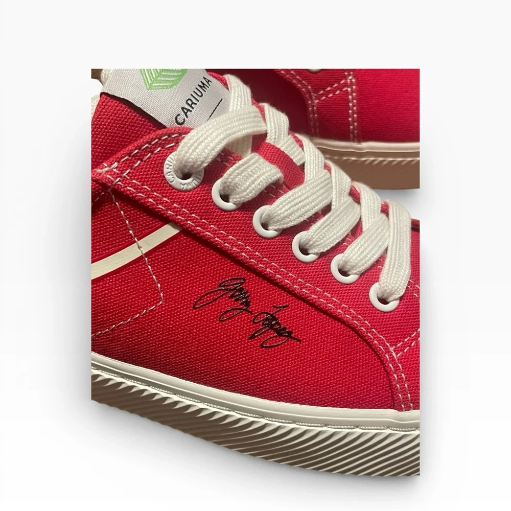 Cariuma OCA Low‎ Gerry Lopez Red Canvas Sneaker, W11.5, M10, NIB
